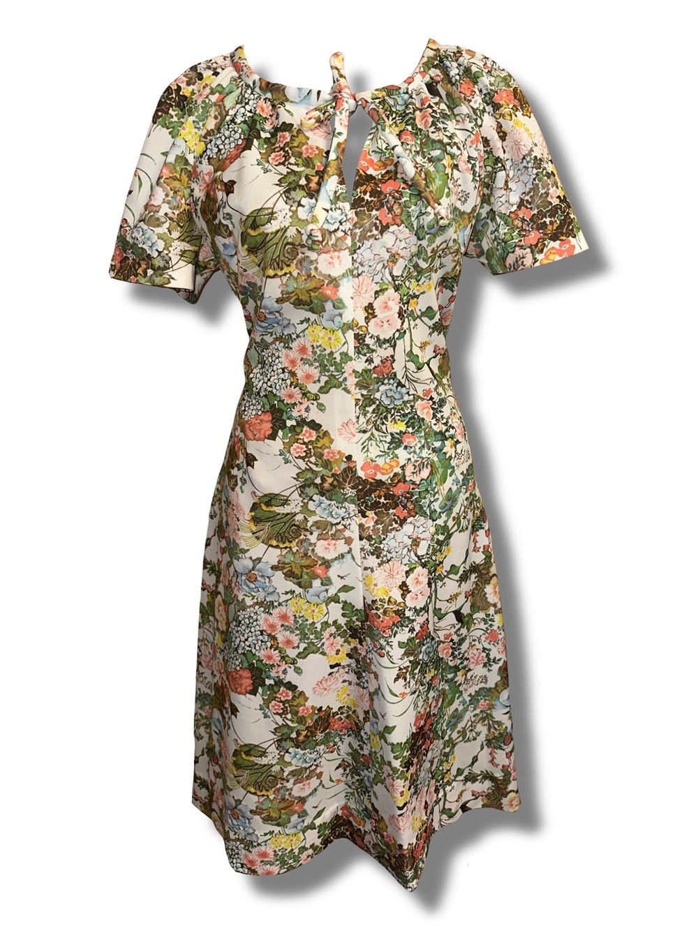 Vtg 70s Handmade Floral Dress